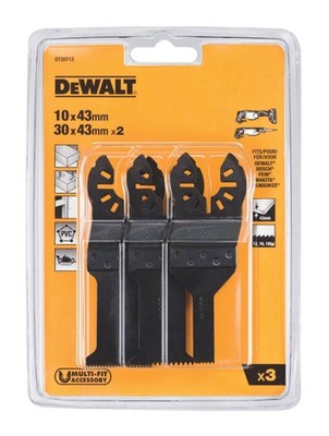Dewalt DT20713 43mm Multitool Zubehör Klingen-Set 3-teilig 18 12 TPI - DCS355 DWE315