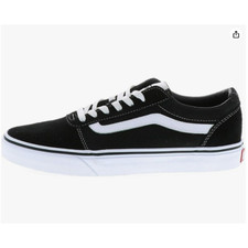 VANS Ward Black/ White Men's Skate Shoes Suede/ Canvas Sizes 6.5 - 12