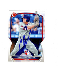 Christian Knapczyk 2023 1st Bowman signed autograph baseball card Cleveland c