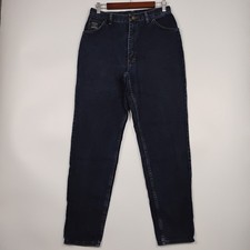 Vintage Wrangler For Women High Rise Mom Jeans Dark Wash Denim Size 12 x 32