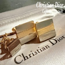 Christian Dior Manschettenkn&ouml;pfe Tie Tack Set Gold Silberfarben Signiert...