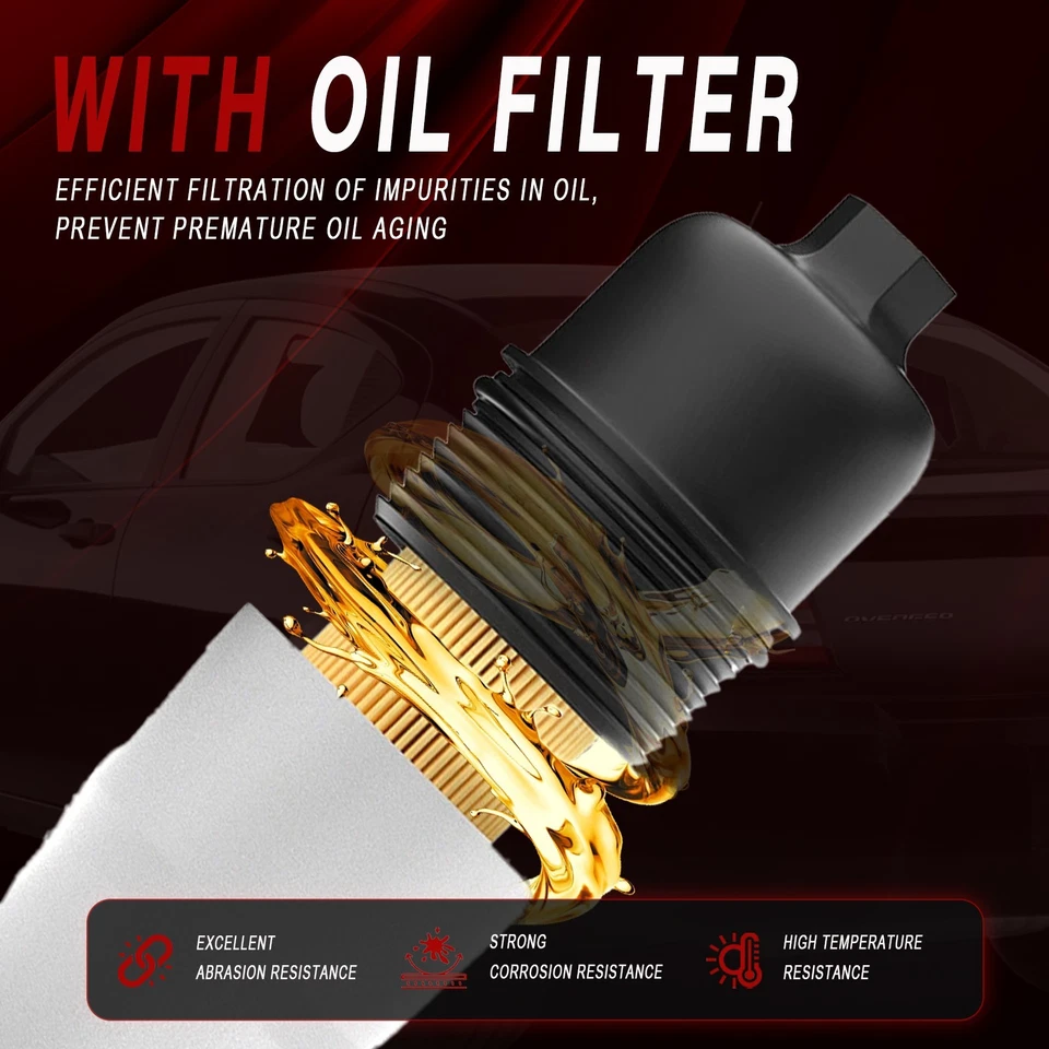 Aluminum Engine Oil Cooler Filter Housing Fits 11-16 Dodge Jeep Chrysler Ram3.6L - Image 3 of 4