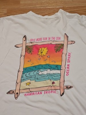Vintage Hawaiian Tropic Sun Lotion Promo T Shirt One Size Fits All Fits XL True
