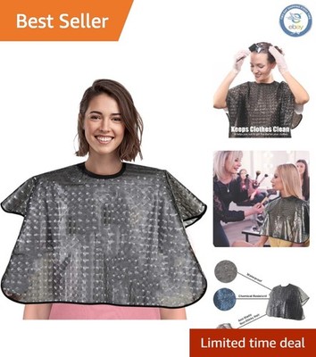 Elegant Waterproof Hair Dye Cape for Professionals - Adjustable Unisex Design