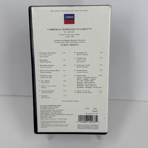 Carreras Domingo Pavarotti In Concert Metha (VHS, 1990) - Picture 2 of 2