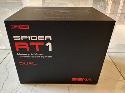 NEW - SENA Spider RT1 Low Profile Motorcycle Bluetooth Mesh Intercom DUAL Pack