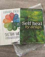 2 Books Self Heal By Design / Sustain Me By Barbara O'neill Guide Book in Englis