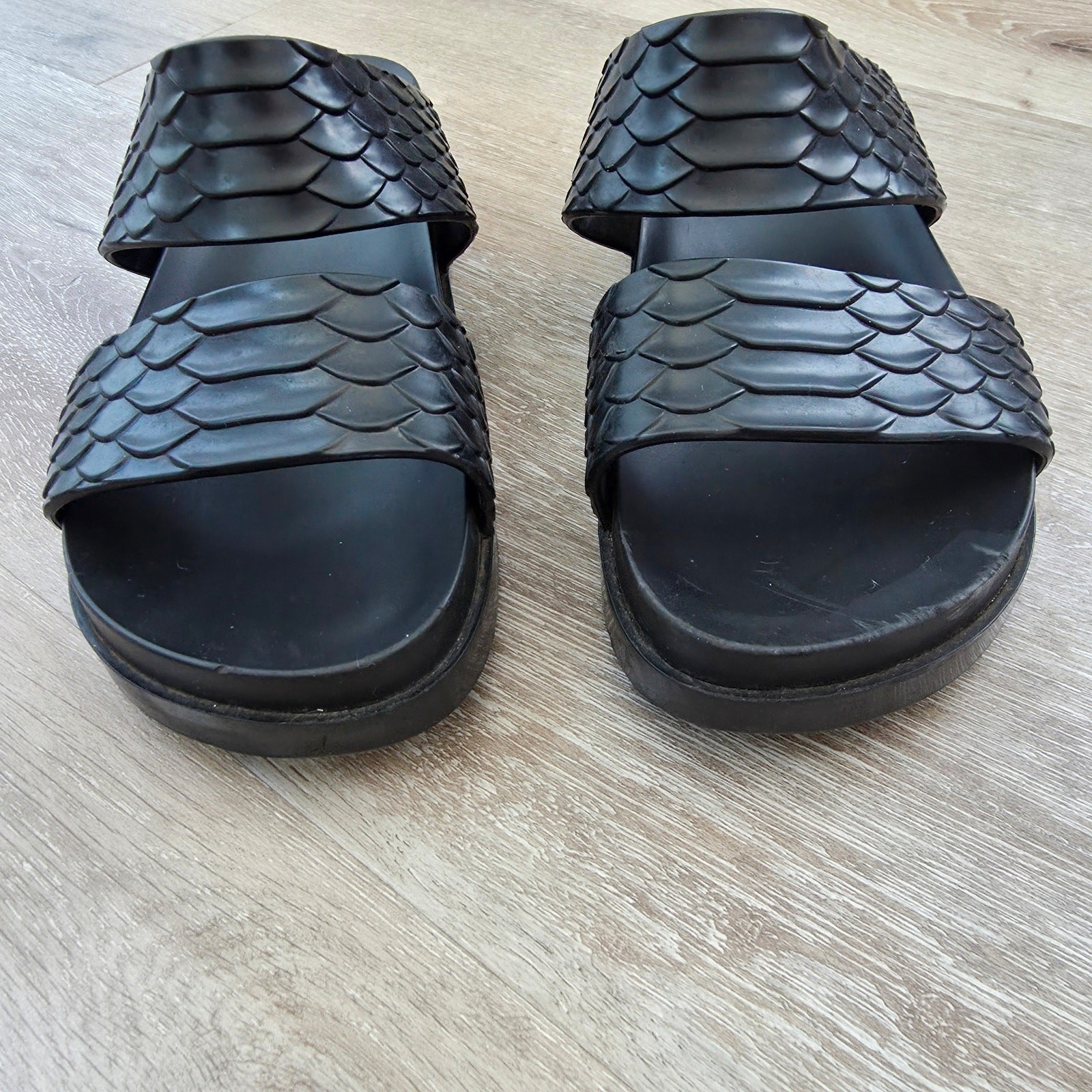 Melissa Baja East Cosmic Python Embossed Platform… - image 3