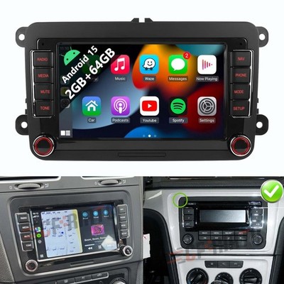 7'' Apple Carplay Android 15 Autoradio RDS GPS Navi Für VW Passat GOLF 5 6 Polo