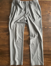 Greg Norman Pants Men s 34 x 32 Gray Flat Front Stretch Golf