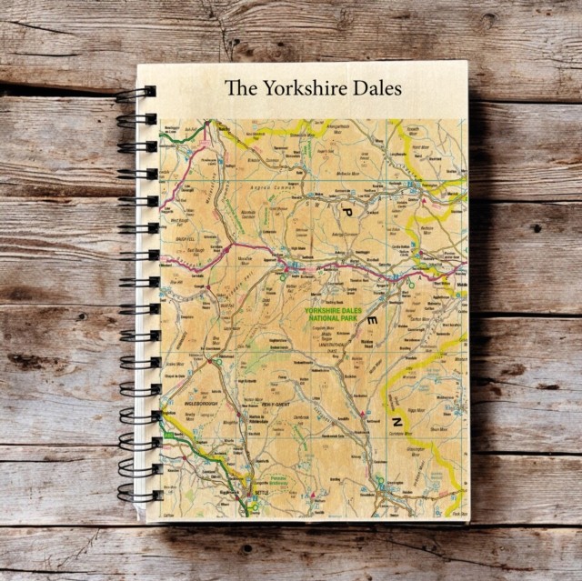 The OS Map Wooden Lined Notebook - Yorkshire Dales National Park