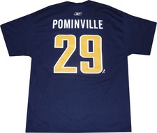 Buffalo Sabres Jason Pominville Reebok Throwback Navy T Shirt New Tags