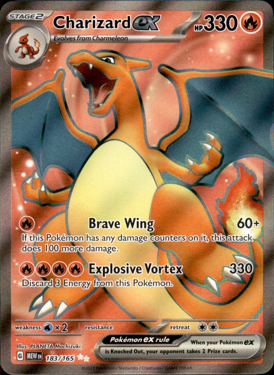Charizard ex 183/165 Holo - Pokemon SV: Scarlet & Violet 151 - NM