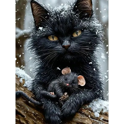 Diamond Painting - Diamant Malerei  - ''Katze - Vollbild 30 x 40 cm'' 7612)