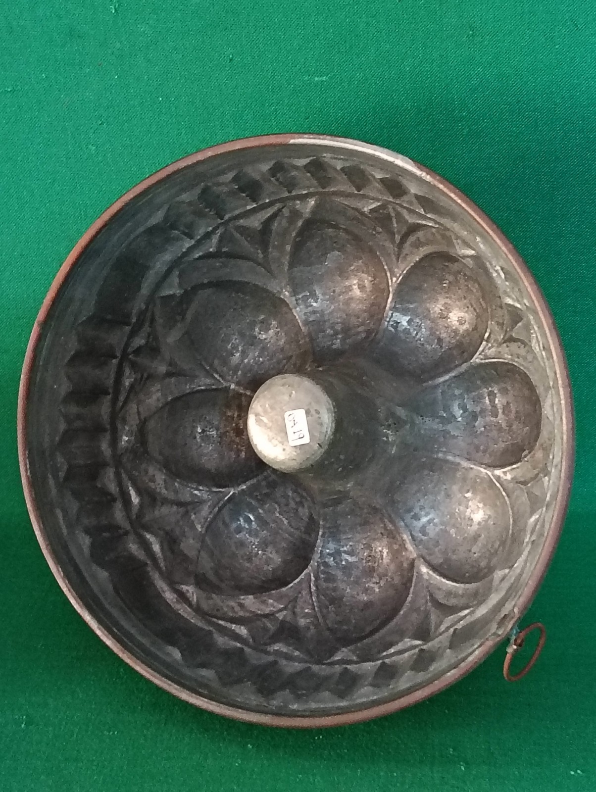 ANTIQUE OLD LARGE COPPER SHAPE PUDDING PUDDING BOWL CAKE MOLD. DA19