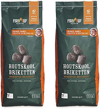Bricchetti Di Carbone per Barbecue Vegetale Naturale Sacchi Brik Carbonella 6 Kg
