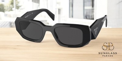 PRADA PR 17WS 1AB5S0 Black Dark Grey 49 mm Women's Sunglasses