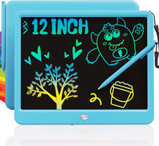LCD Writing Tablet for Kids Boys Toys, 12 Inch Erasable Doodle Board Colorful Do