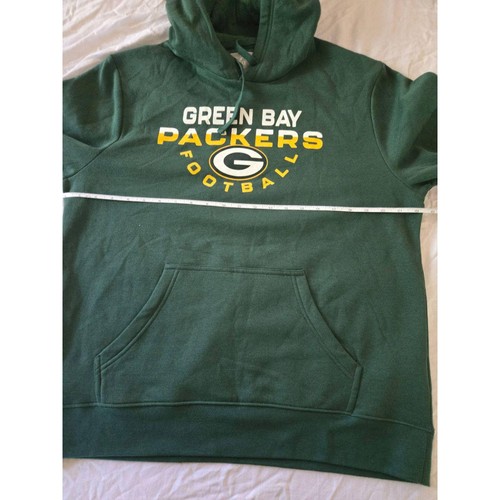 NFL Team Apparel DC385 Hoodie Large Green Green Bay Packers Logo Kangaroo Pocket - Picture 3 of 8