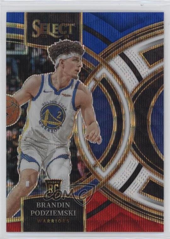 2023 Select Premier Level Tri-Color Prizm Brandin Podziemski #104 Rookie RC 16q5