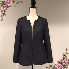 Zip up jean style blazer