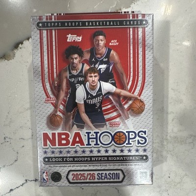 Topps NBA Hoops 2025-26 Basketball Box 25 Cards Hyper Signatures/Parallels