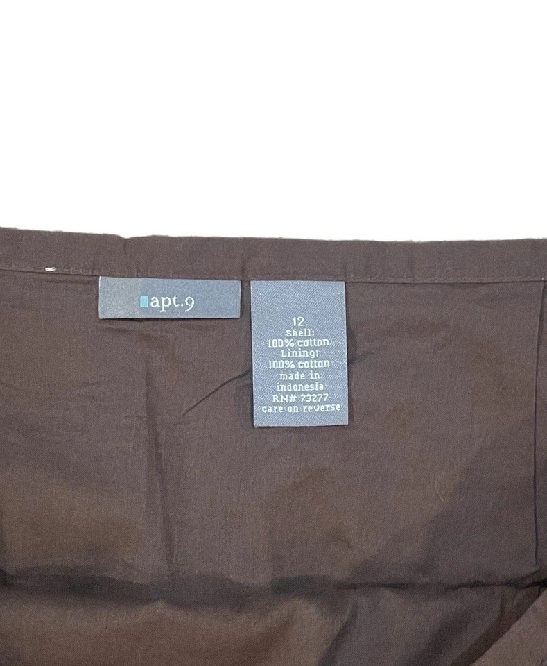 Women’s Chocolate Brown Lace Crochet Midi A Line Skirt Cottage-core Boho Size 12 - Image 3 of 4