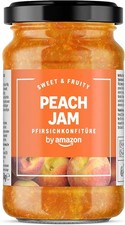 By Amazon Peach Jam 454g Sweet Fruity Spread Vegan Vegetarian Whole Fruit