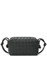 Tiffany & Fred Paris Woven Leather Crossbody Women's Black