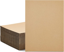 50-Pack of Corrugated Cardboard Sheets 9X12, Flat Card Boards, Packaging Inserts
