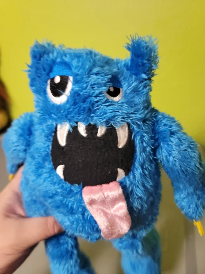 Rare Manhattan Toy Co. Plush Stuffed Toy Blue Monster And Me 2010 13"  - Image 2 of 4
