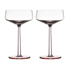 Iittala ESSENCE Cocktailschale 31 cl Rose - 2er Set, Glas mundgeblasenes, H 17,8