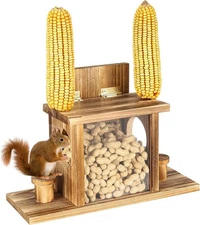 Gnodary Squirrel Feeder, Squirrel Feeders for Outside, Squirrel House for Outdoo