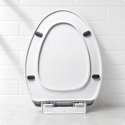 Plastik-Toilettensitz schnell abnehmbar WC-Sitz Ersatzscharnier einfarbig