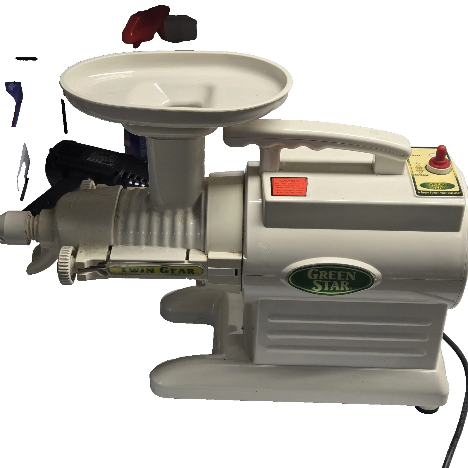 Green Star GS-1000 Twin Gear Cold Press Masticating Juicer 120V 190W White