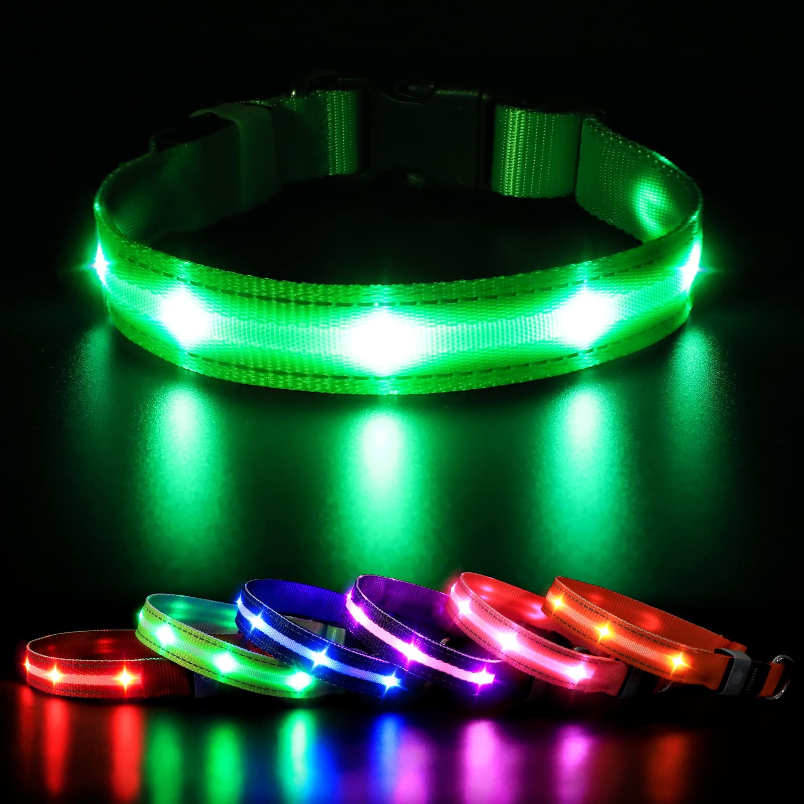 Collier lumineux pour chien résout le problème de visibilité nuit LED
