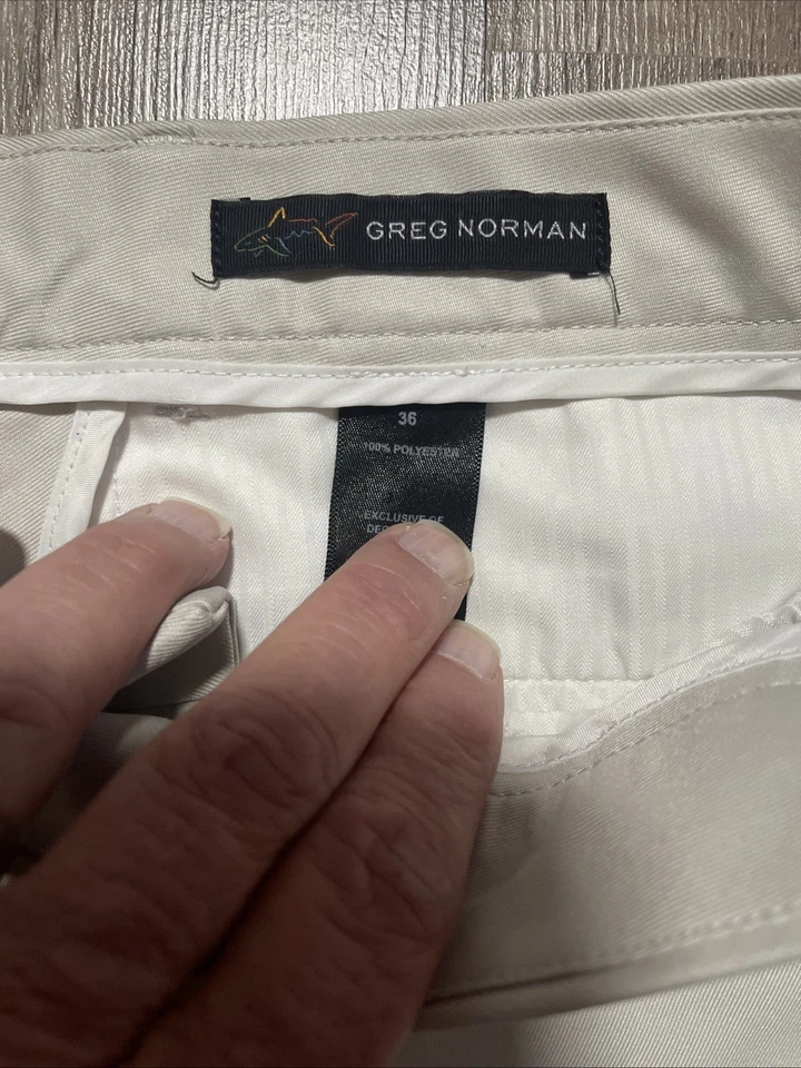 Pantalones cortos chinos de golf Greg Norman para hombre 36 blancos rendimiento (F3) Foto 2 de 4