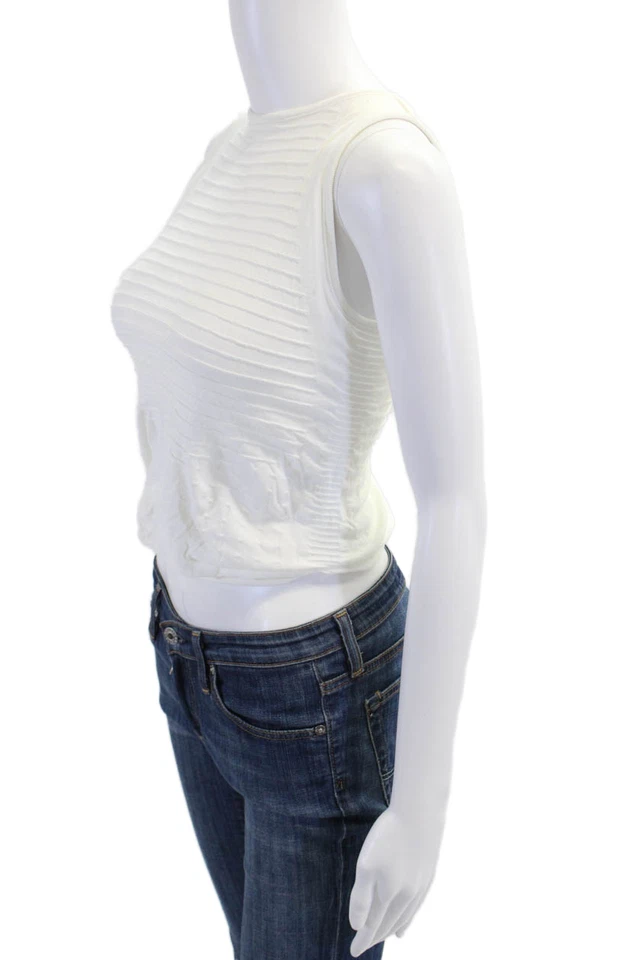 Camiseta sin mangas pulóver blanca talla pequeña Derek Lam 1OC Athleta para mujer Foto 2 de 4