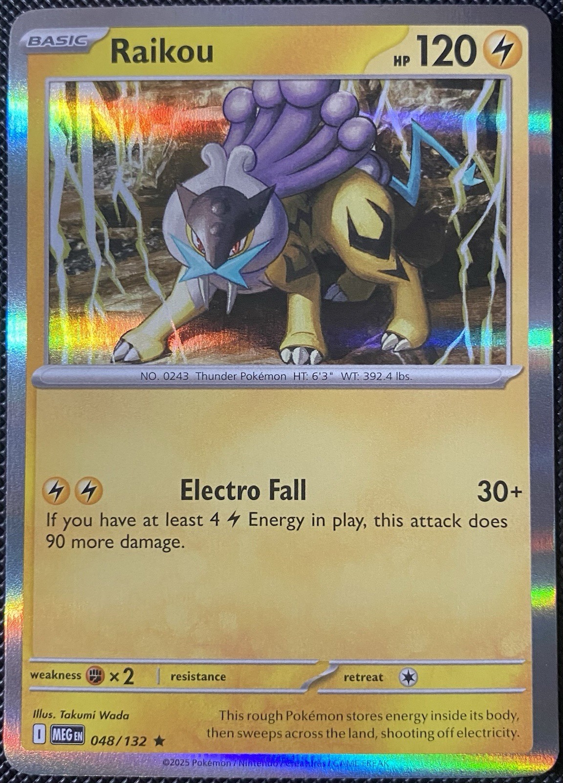 Raikou 048/132 Me01: Mega Evolution Holo - Pokémon Card
