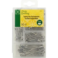 Dritz 3328  Quilting Curved Safety Pin Assortment-90/Pkg