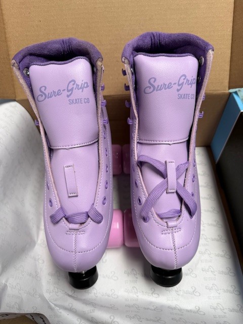 New Sure Grip Lavender roller skates mens size 6 fits womens 7-7.5 rare colorway