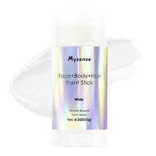 Mysense White Face Body Hair Paint Stick,Clown White Makeup,Water Based Washa...