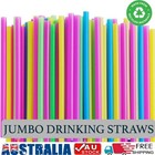 100/500pcs JUMBO DRINKING STRAWS PARTY SMOOTHIES BUBBLE TEA MILKSHAKE WIDE STRAW