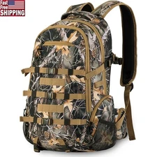 Hunting Backpack for Men35L Camo Hunting Pack with Bow Holder 600D Waterproof 