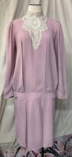 1980s Gunne Sax Victorian / Prairie / Cottagecore / Romantic Drop Waist Dress XS