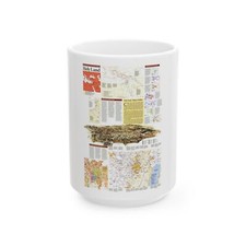 Middle East - Holy Land 2 1989  Map White Coffee Mug