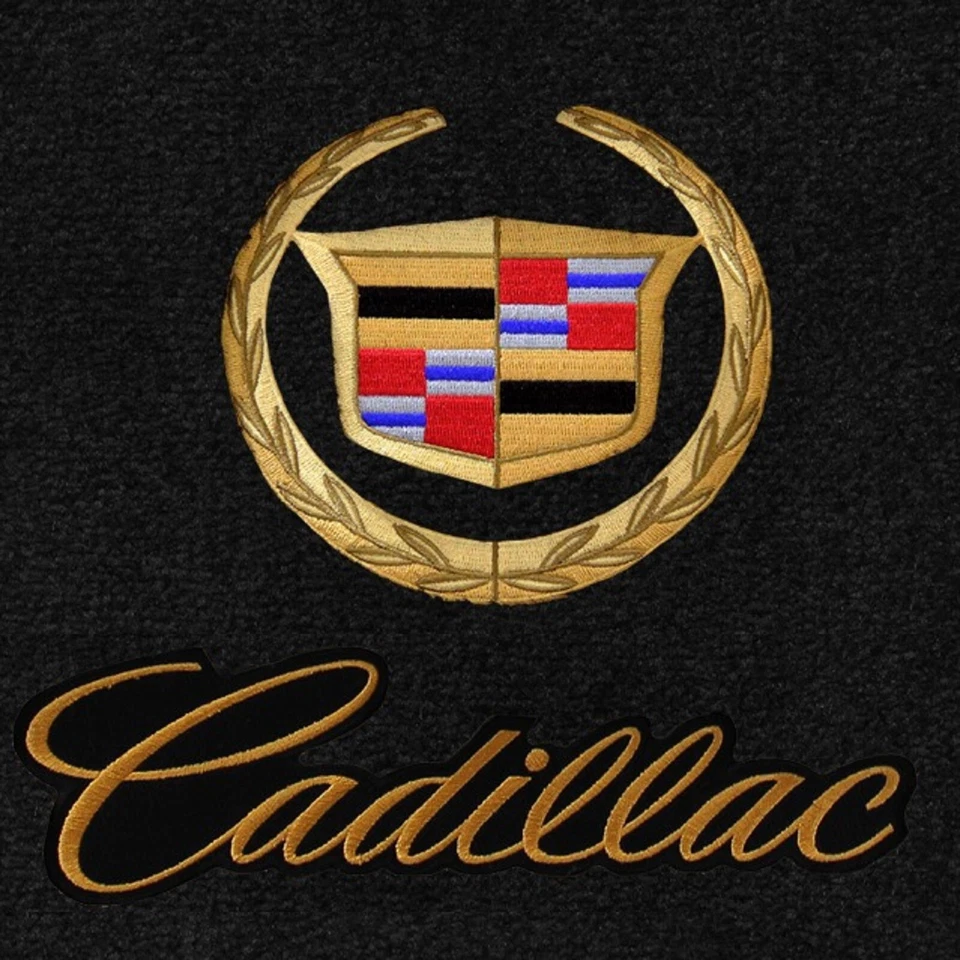 Lloyd Mats Velourtex Gold Cadillac Crest & Word Logo Front Mats (2002-2014) - Imagem 3 de 4