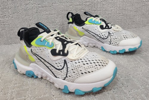 Nike React Vision Worldwide Boy's Size 6Y White Running Sneakers CV8965-100 - 第 3/11 張圖片