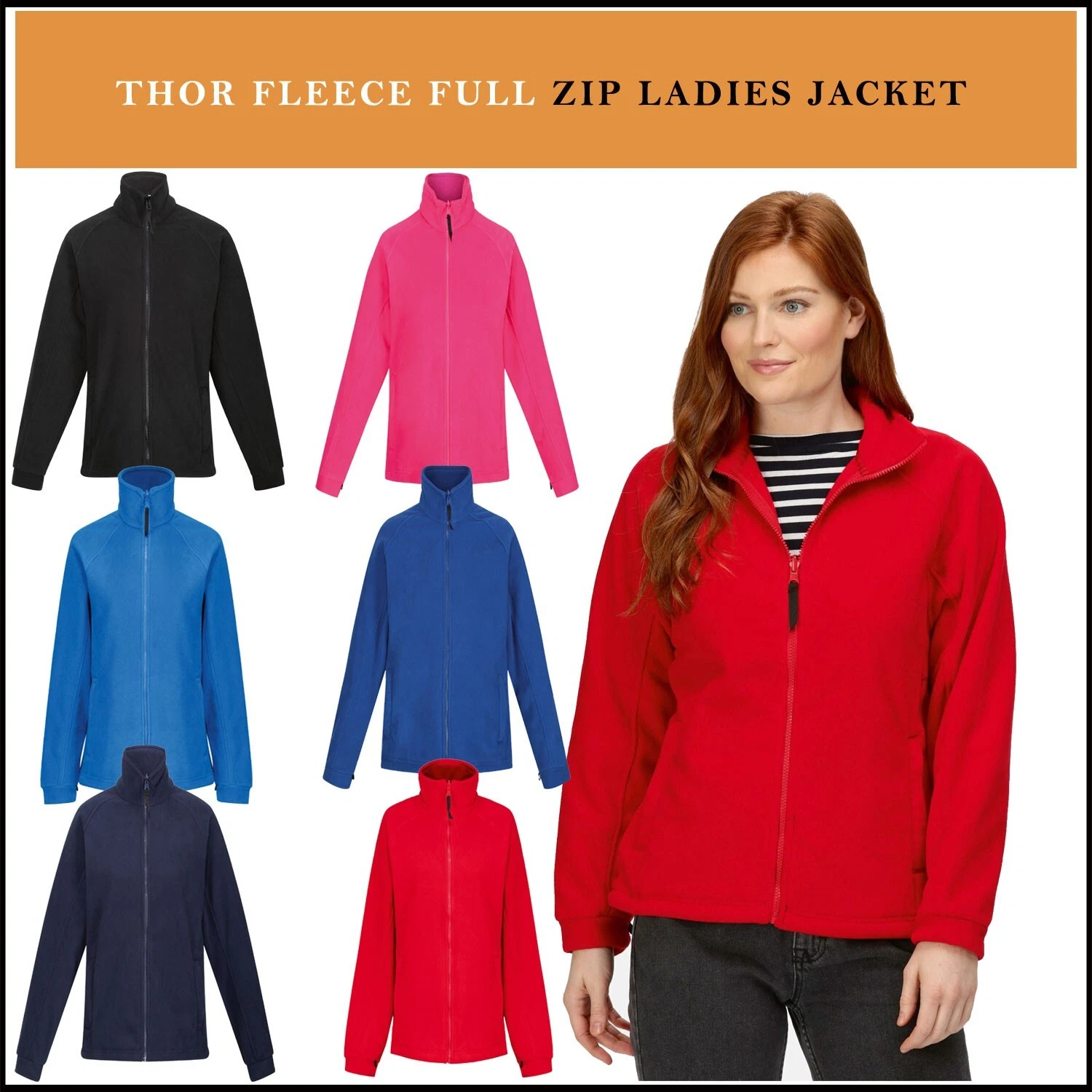 Regatta Women's Thor III Fleece Jacket Full Zip Up Casual Leisure Work Wear TOP
Opens in a new windo