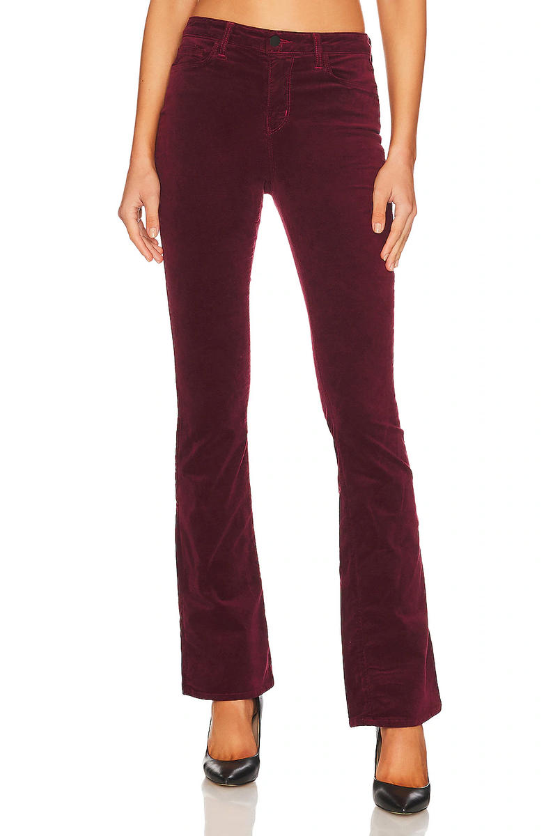 NEW! $270 L'AGENCE STEVIE HIGH RISE STRAIGHT LEG VELVET